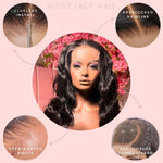The AMELIA - 5x5 Closure Wig Invisible HD Lace Body Wave Glueless Wig Human Hair 180% Density