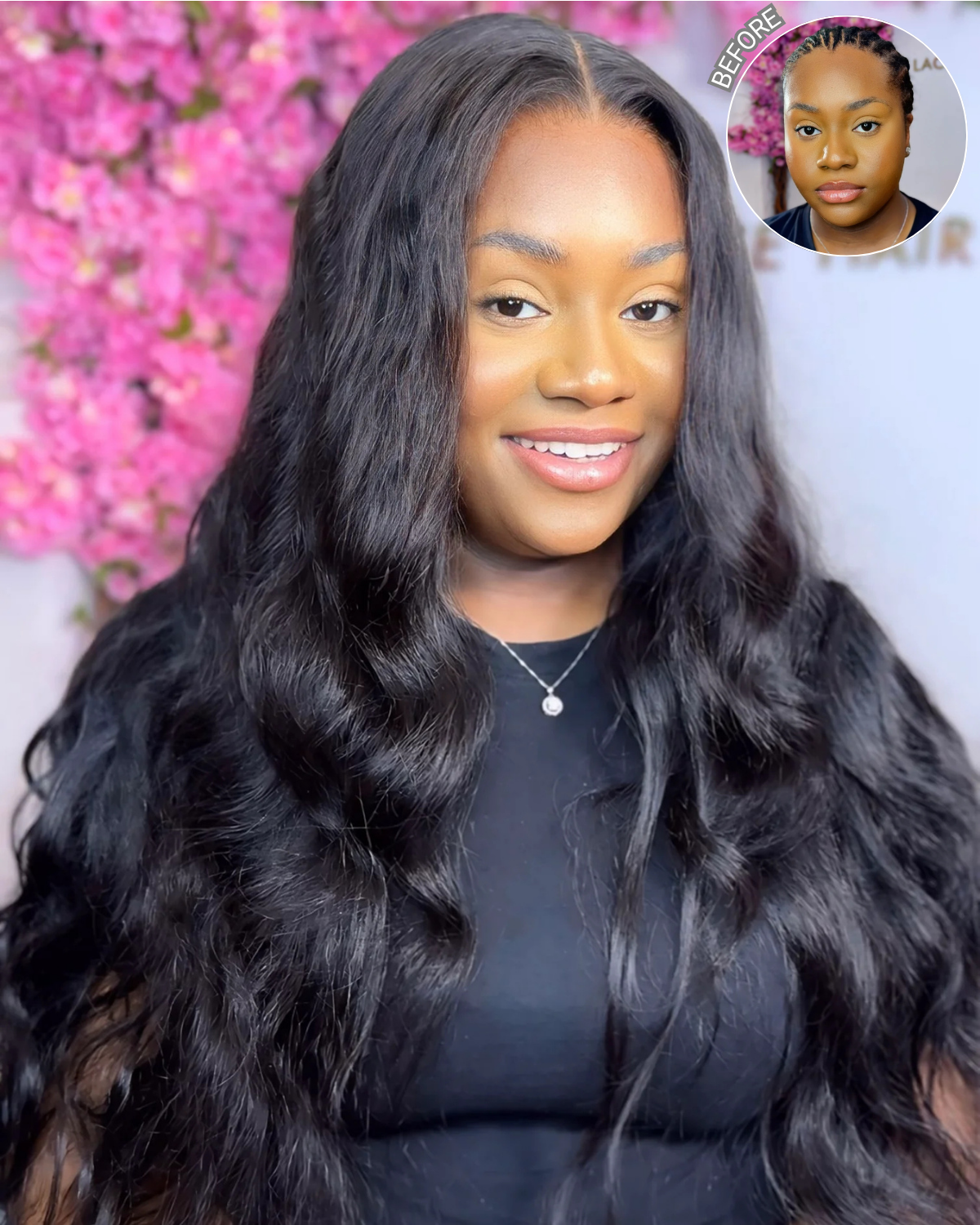 The AMELIA - 5x5 Closure Wig Invisible HD Lace Body Wave Glueless Wig Human Hair 180% Density