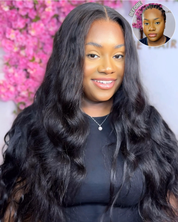 The AMELIA - 5x5 Closure Wig Invisible HD Lace Body Wave Glueless Wig Human Hair 180% Density