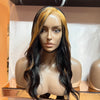 Natural Black with Birthmark - 22" inch Silky Straight (Styled Wavy) - Full Lace Wig 130% Density - Lace Cut (£80 off)