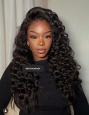 The AMARACHI - Natural Kinky Straight Glueless 13x6 HD Lace Frontal Wig 100% Human Hair