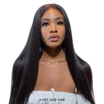 The NAOMI - Glueless Silky Straight Wig HD Lace Virgin Human Hair Preplucked 13 x6.