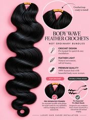 Premium Feather Crochet Hair – Body Wave