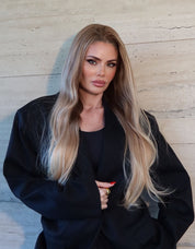 The SYDNEY - Luxury Cool Beige Blonde with Golden Highlights - HD Lace Frontal Wig