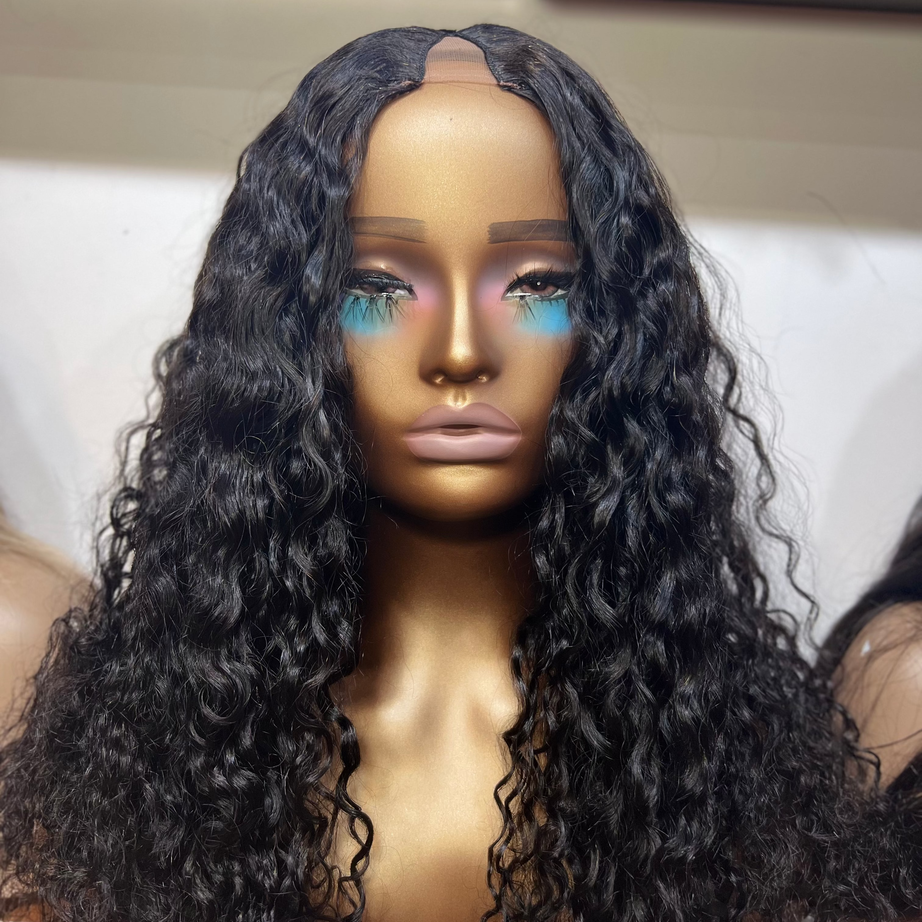 exotic curl v-part wig 