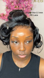 The ANDREA Body Wave Glueless Lace Front Wig – Pre-Plucked HD Lace Wig