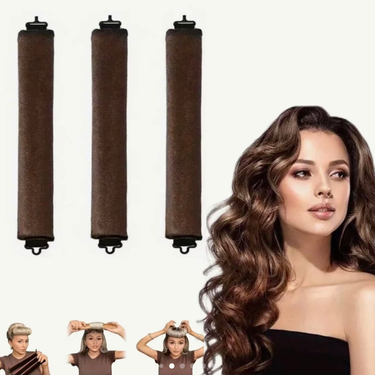 Heatless Curling Rod Headband for Lazy Hair Curlers, No Heat Hair Rollers for Soft Curls