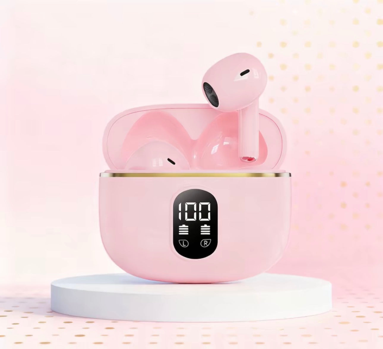 Wireless Earphone, Noise Cancelling In-ear Design Headphone with LED Display