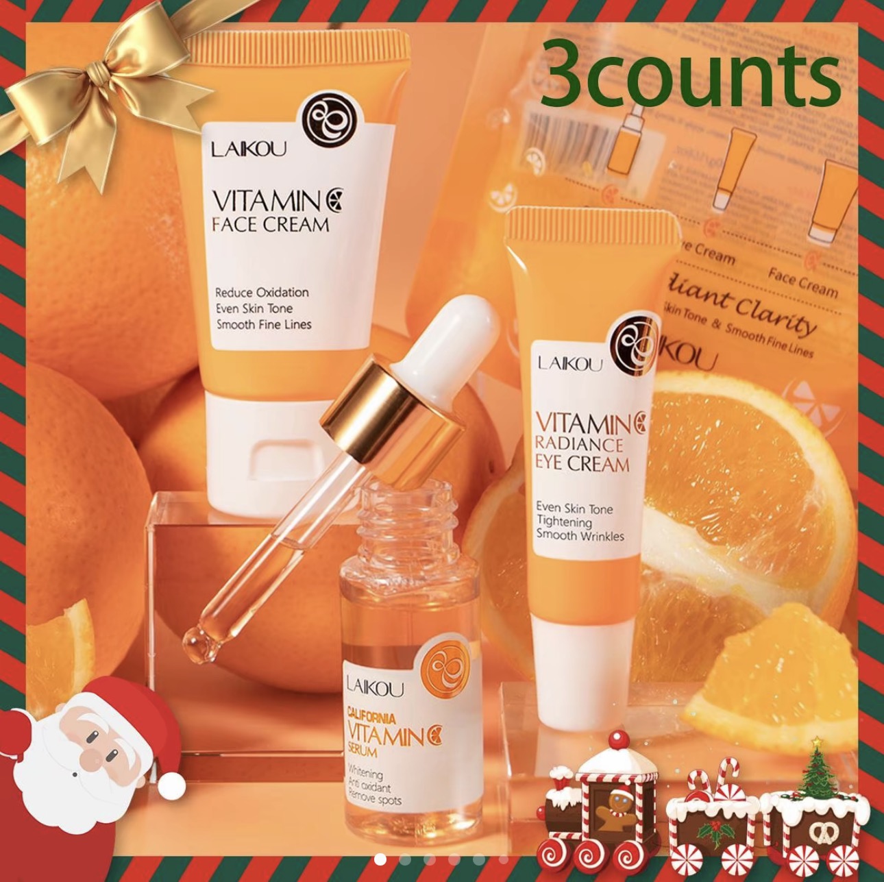 Vitamin C Comfort Skin Care Kit, Including Serum & Eye Cream & Face Cream
