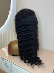 Raw Peruvian Deep Wave HD Lace Wig - Fake Scalp Wig