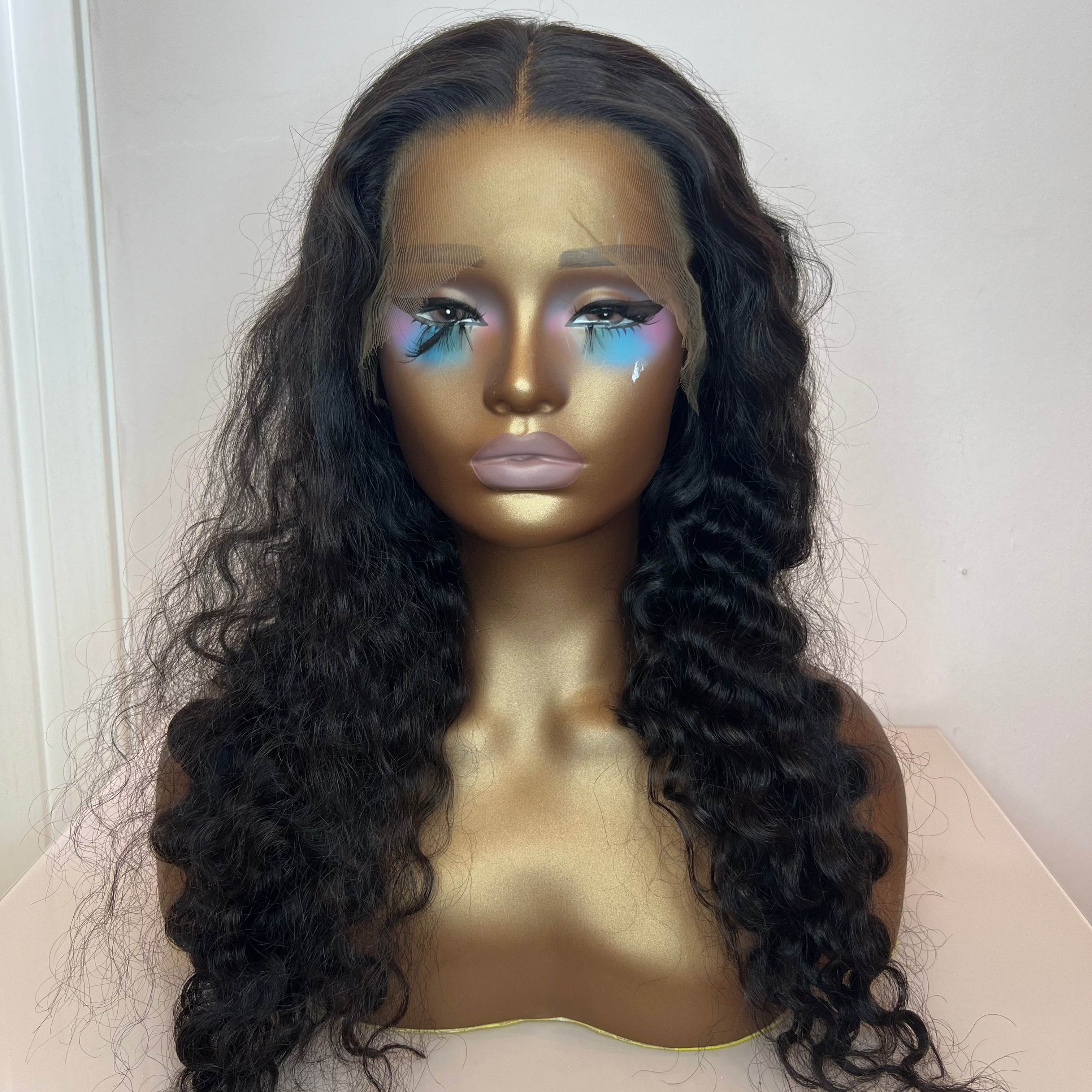 Raw Peruvian Deep Wave HD Lace Wig - Fake Scalp Wig