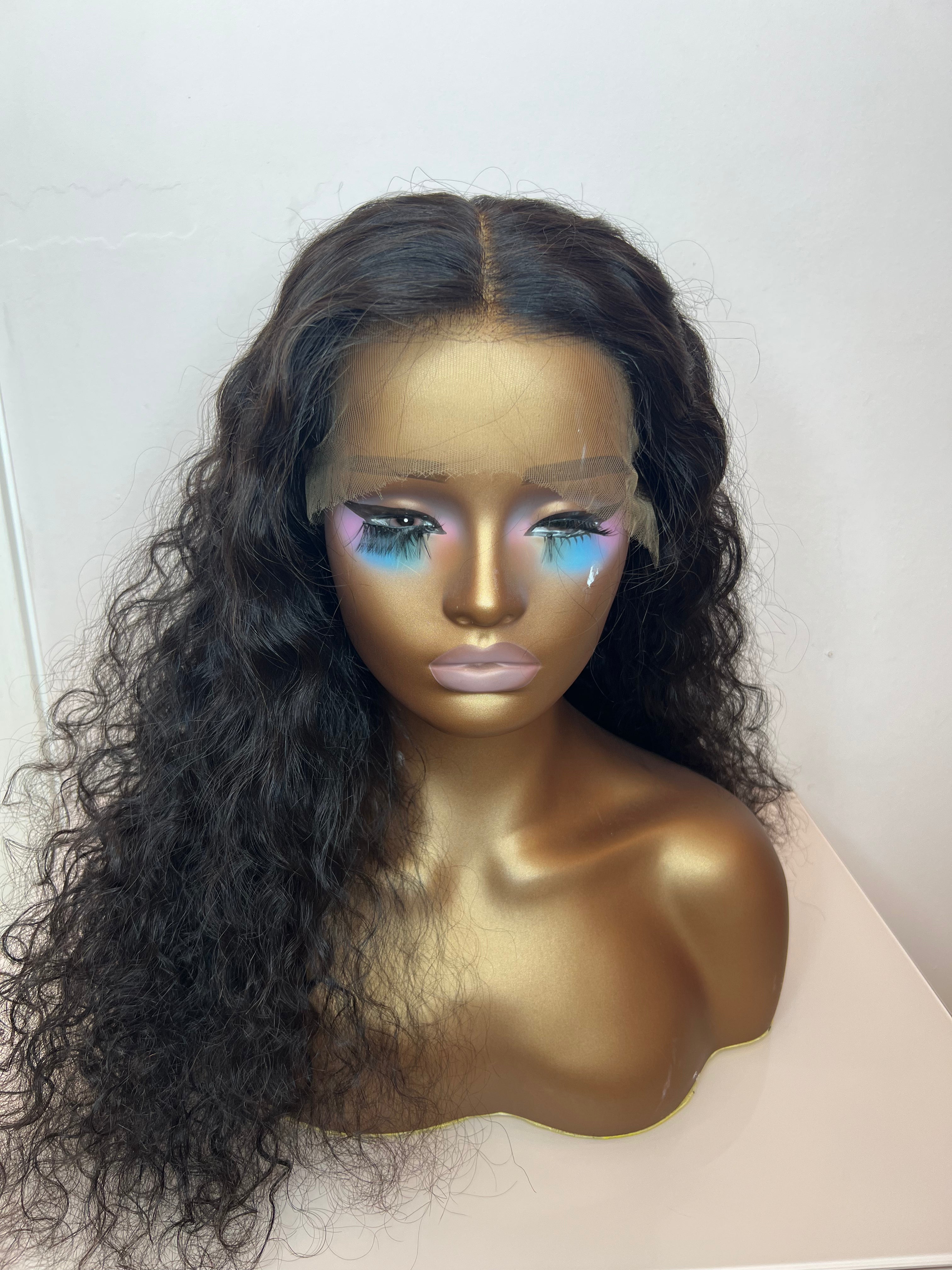 Raw Peruvian Curly Wig – HD Lace Frontal Wig - Fake Scalp