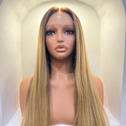 The SIENNA – Luxury Honey Blonde Balayage  – HD Lace Frontal Wig