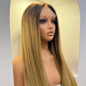 The SIENNA – Luxury Honey Blonde Balayage  – HD Lace Frontal Wig