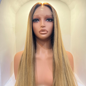 The SIENNA – Luxury Honey Blonde Balayage  – HD Lace Frontal Wig