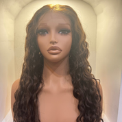The Layla - Rich Brunette Water Wave Glueless Lace Front Wig – Pre-Plucked HD Lace Wig #4