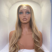 The ALEXANDRA - Champagne Balayage - Body Wave Frontal Lace Wig