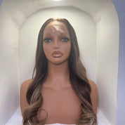 The KHLOE - Mocha Balayage - Body Wave Frontal Lace Wig