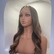 The KHLOE - Mocha Balayage - Body Wave Frontal Lace Wig