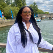 The KEYA - Silky Straight V-Part Wig Glueless Protective style Human Hair Wig 250% Density