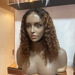 Custom Colour 14" inch Exotic Curl Frontal Lace Wig - Lace Cut (£80 off)
