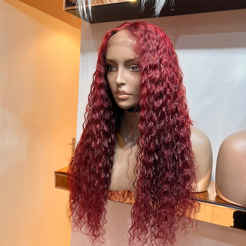 Red - 20" inch Exotic Curl Full Lace Wig - (£120 off)