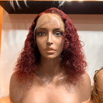 Red - 12" inch Exotic Curl Frontal Lace Wig - (£80 off)