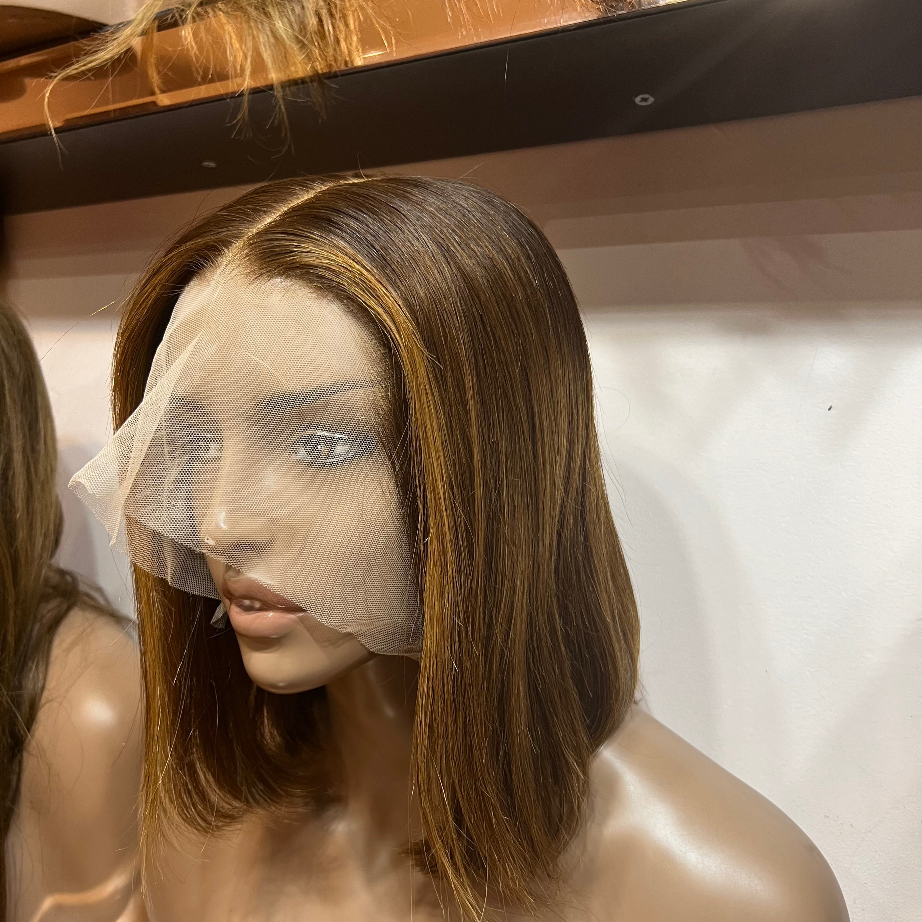 Luxury Brown Custom Colour - 10" inch Frontal Lace Wig - HD Lace 175