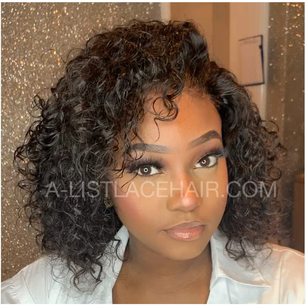 The TOYA Unit - Glueless Lace Wig - Short Wavy Bob - Soft Curl. Glueless lace by A-list lace hair.