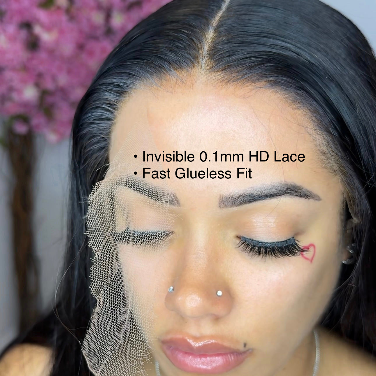 The NAOMI Silky Straight Glueless HD Lace Wig – Pre-Plucked Virgin Hair Wig