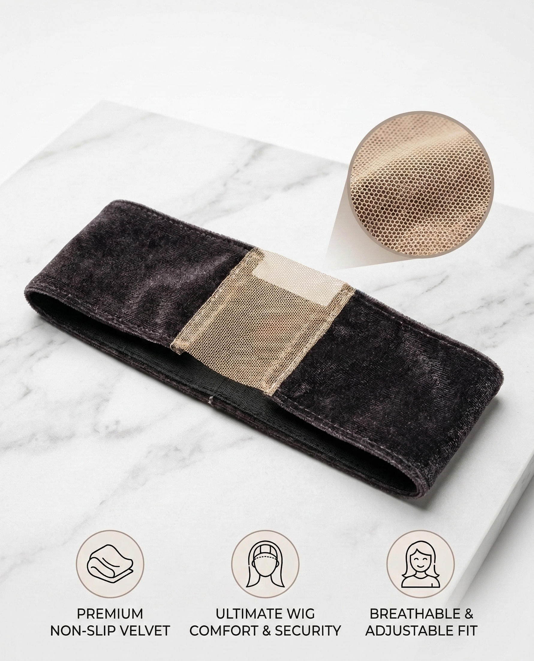 A-List Lace Hair Lace Wig Grip Velvet Comfort Band