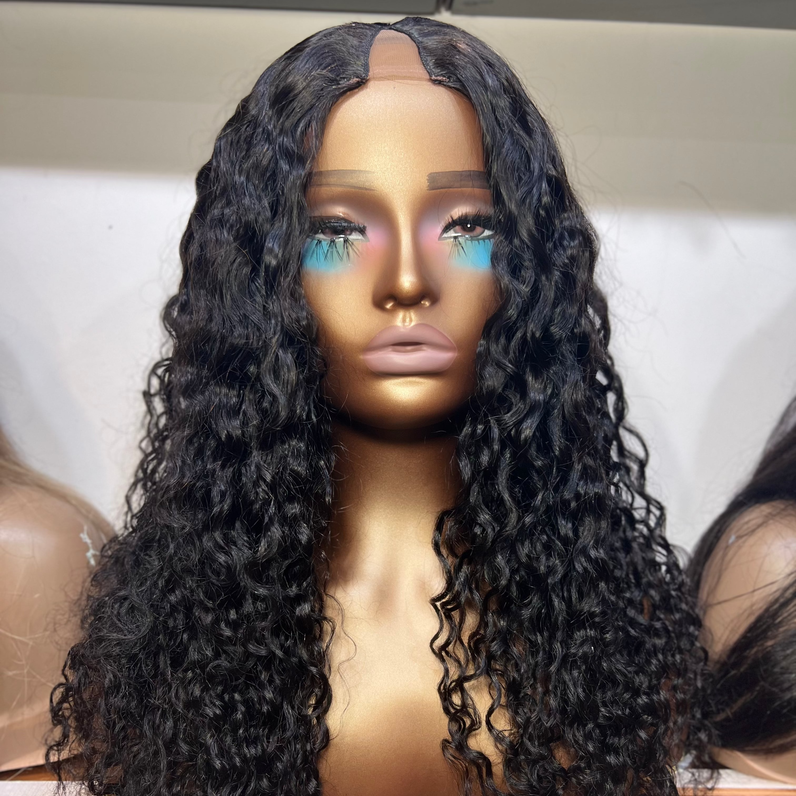 Exotic Curl V-Part Wig 3B/3C Virgin Hair 200% Density