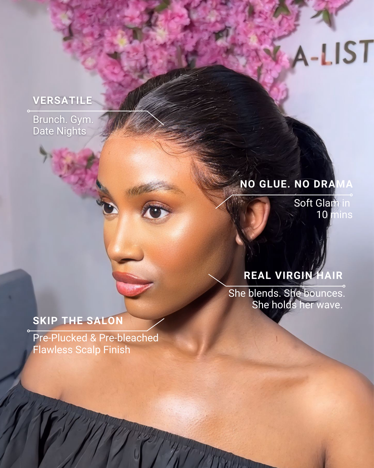 The ANDREA Body Wave Glueless Lace Front Wig – Pre-Plucked HD Lace Wig