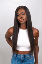 The JASMAY - Human Hair Light Yaki Straight 150% Density Glueless HD Lace Wig
