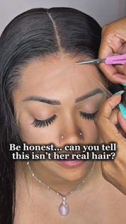 The NAOMI Silky Straight Glueless HD Lace Wig – Pre-Plucked Virgin Hair Wig