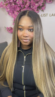 The AMARA - Luxury Blonde Custom Colour  - Body Wave - Frontal Lace Wig - HD Lace