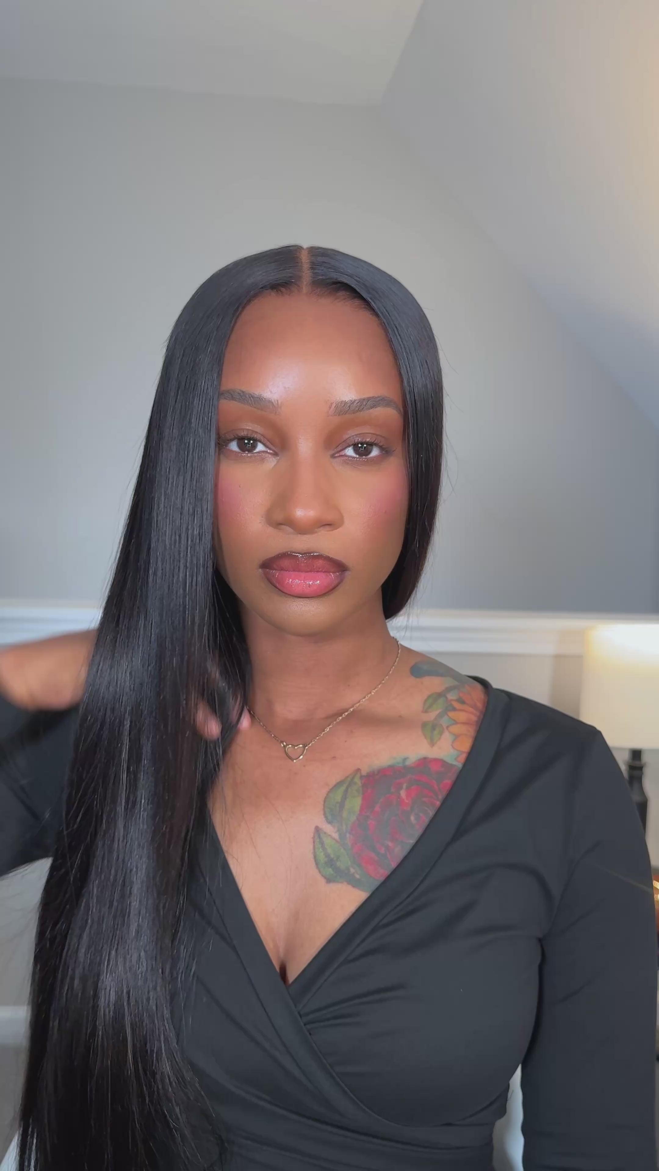 The BRIANNA - 5x5 Closure Wig Invisible HD Lace Straight Glueless Wig Human Hair 180% Density