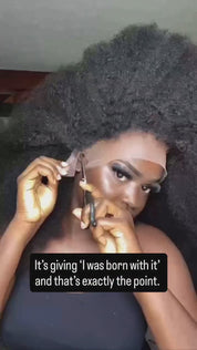 The UCHE - Glueless HD 13x6 Lace Front Wig Human Hair Afro Kinky Curly Pre Plucked 4c