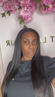 The KEYA - Silky Straight V-Part Wig Glueless Protective style Human Hair Wig 250% Density