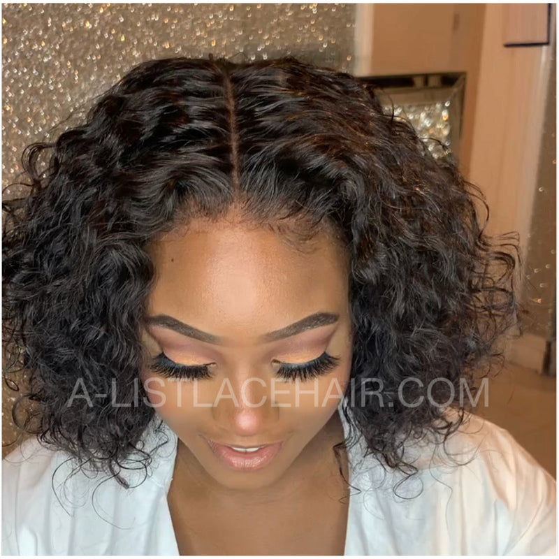 The TOYA Unit - Glueless Lace Wig - Short Wavy Bob - Soft Curl. HD lace by A-list lace hair.