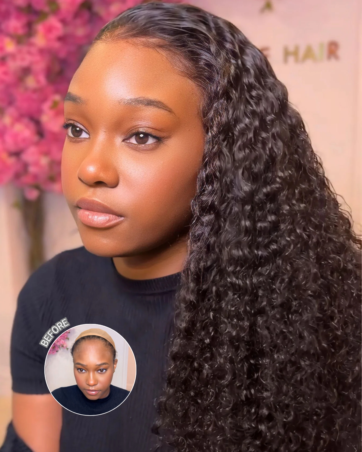 The SERENA Exotic Curly Glueless HD Lace Front Wig – Pre-Plucked 3B/3C Virgin Hair