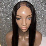 The KEYA - Silky Straight V-Part Wig Glueless Protective style Human Hair Wig 150% Density