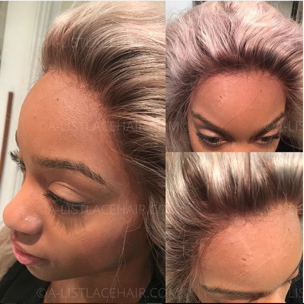 The OMEGA - Glueless Full Lace Wig - Colour #613 with Medium Brown Roots - Straight