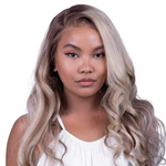 The BELLA MAE - Blonde Glueless Frontal Lace Wig Body Wave w/lowlights