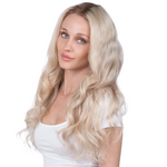 The GISELLE - Blonde Glueless Frontal Lace Wig Body Wave w/Roots